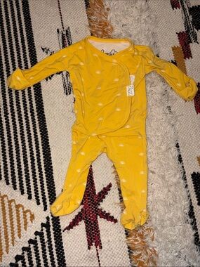 Baby Bonsie Skin to Skin Yellow Footie 0-3m